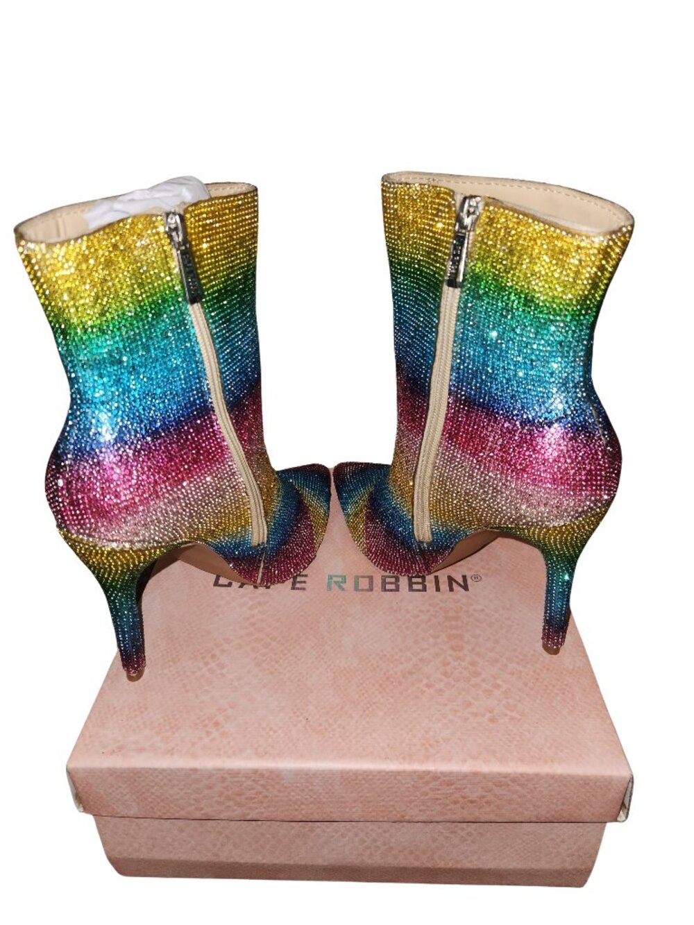 NWB Cape Robbin Color Trap Rainbow Sparkle Bootie Size 8